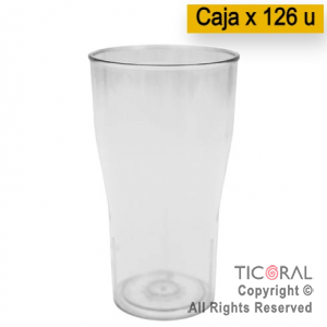 VASO COLA COLOR CRISTAL CAJA x 126